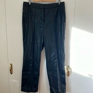 Leather like pants: Marks and Spencer the evie straight leg European 14 Long